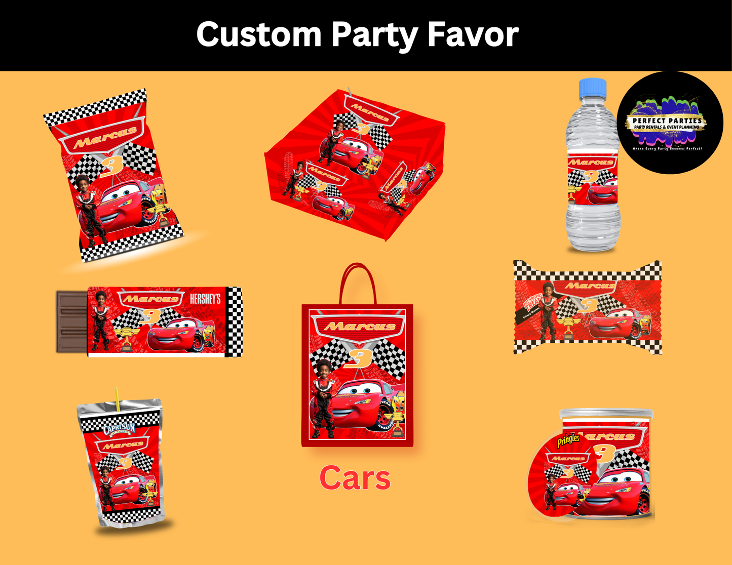 Cars Birthday Party Favor Digitals