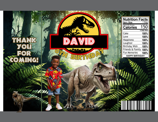 Jurassic Park Birthday Favor Digitals