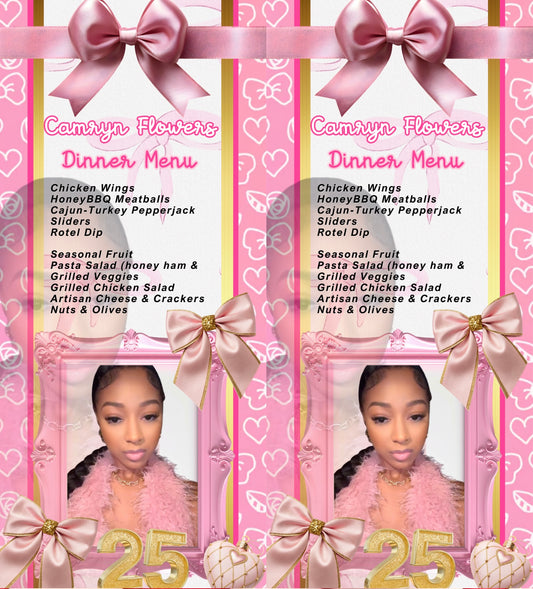 Menu Card Digital Design